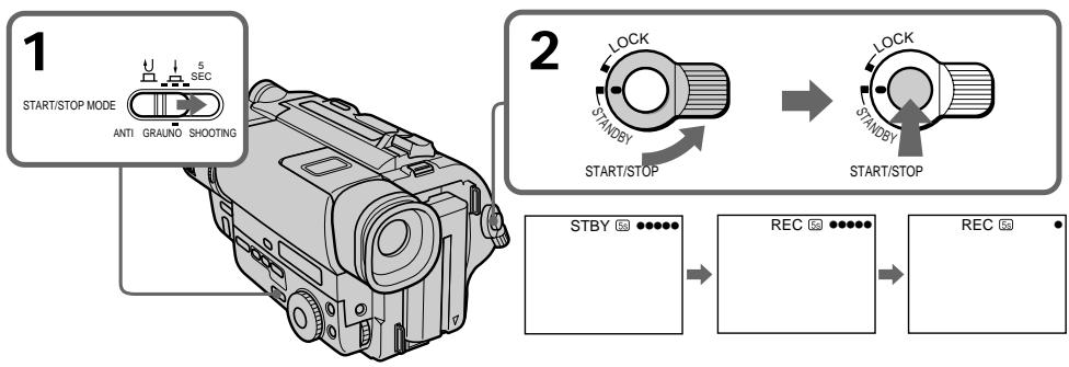 SONY CCD-TR940 - Selecting the START/STOP mode - 1