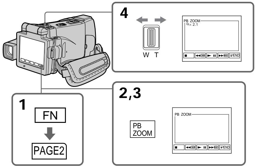 SONY DCR-IP210E - Увеличение записанных на ленты изображений – Функция PB ZOOM ленты - 1