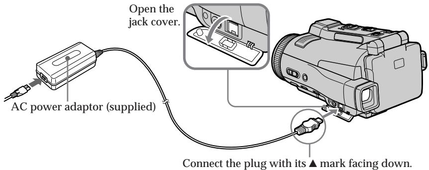SONY DCR-IP210E - Connecting the mains lead (p. 30) - 1