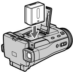 SONY DCR-IP210E - Inserting the battery pack - 1