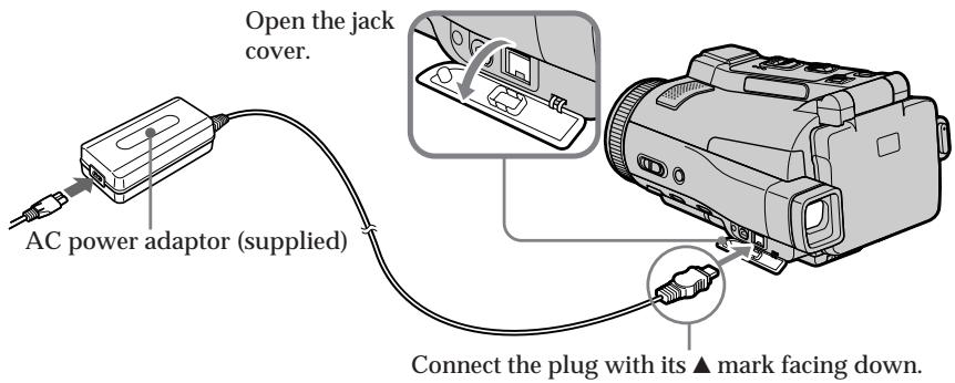 SONY DCR-IP220E - Connecting the mains lead (p. 30) - 1