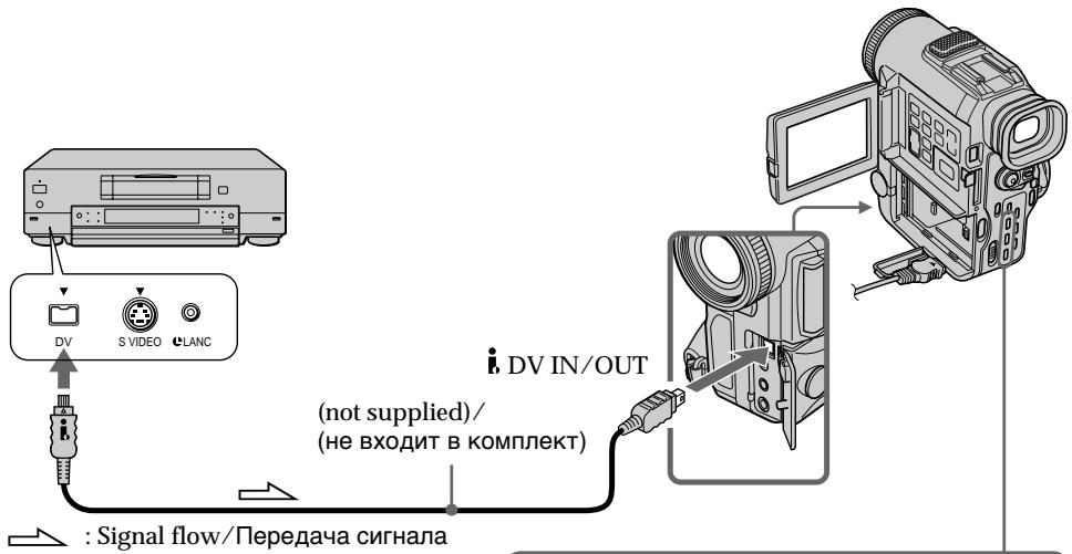 SONY DCR-PC100E - Использование кабеля i.LINK (соединительный кабель DV) - 1