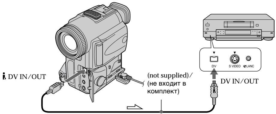 SONY DCR-PC100E - Использование кабеля i.LINK (соединительный кабель DV) - 1