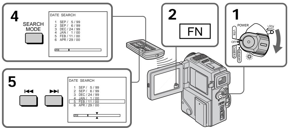 SONY DCR-PC3 - Searching for the date by using cassette memory - 1