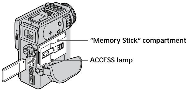 SONY DCR-PC3 - Inserting a "Memory Stick" - 1