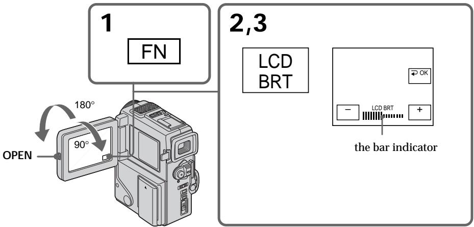SONY DCR-PC3 - Adjusting the brightness of the LCD screen - 1