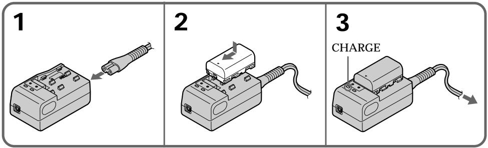 SONY DCR-PC3 - Charging the battery pack - 1