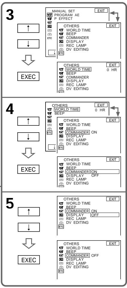 SONY DCR-PC3 - Changing the menu settings - 2