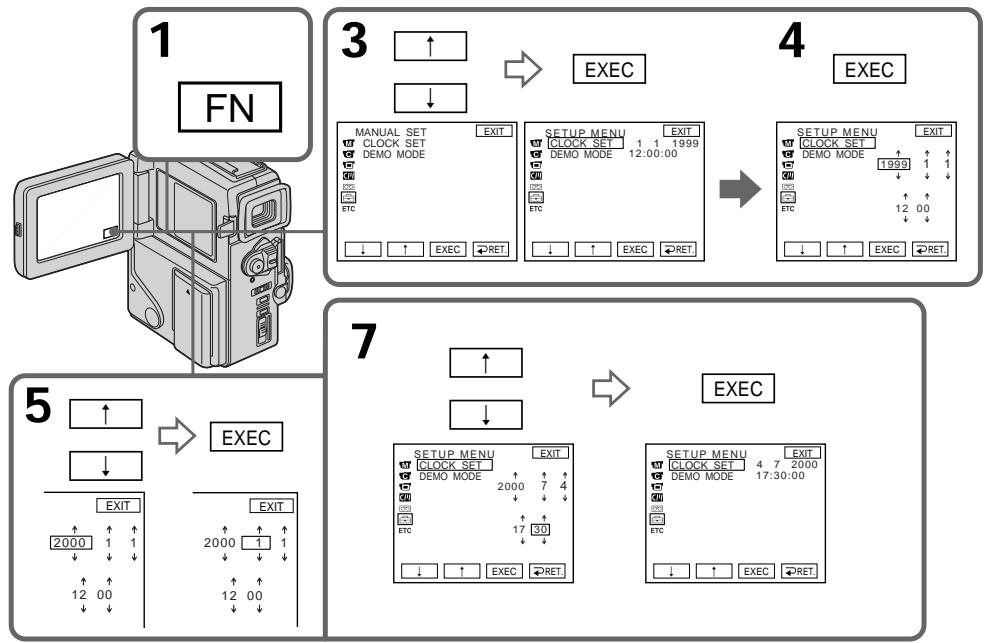 SONY DCR-PC3E - Переустановка даты и времени - 1