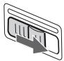 SONY DCR-PC3E - ① Slide OPEN/▲ - 1