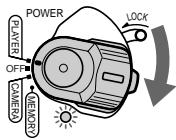 POWER LOCK PLAYER OFF CAMERA MEMORY