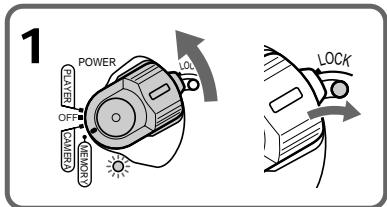 1 POWER OFF CAMERA LOCK LOCK