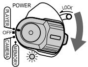 POWER PLAYER OFF CAMERA MEMORY LOCK