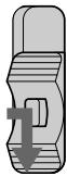 SONY DCR-TR7000E - Set the POWER switch to PLAYER while pressing the small green button. - 1