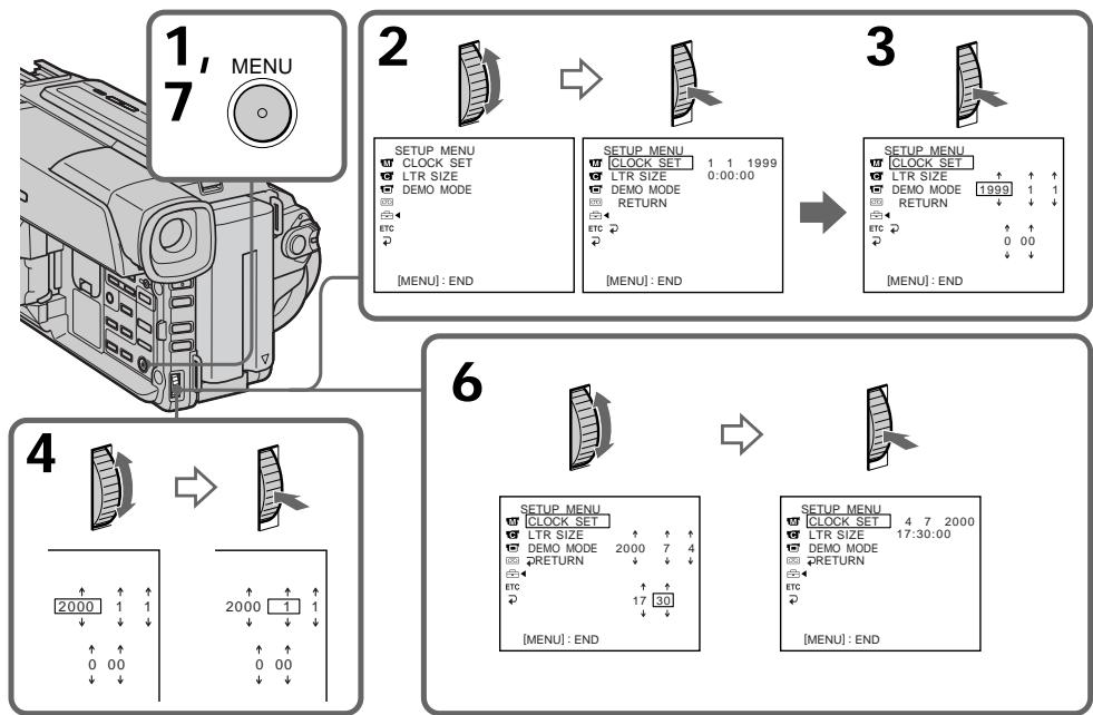 SONY DCR-TRV125E - IpeyeCTaHOBKa DaTbI N BpemeHn - 1
