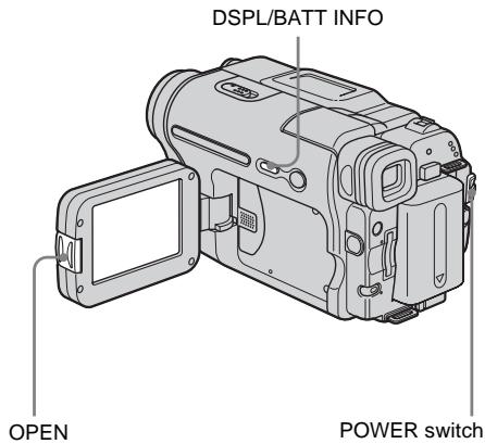 SONY DCR-TRV460E - To check the remaining battery - Battery Info - 1