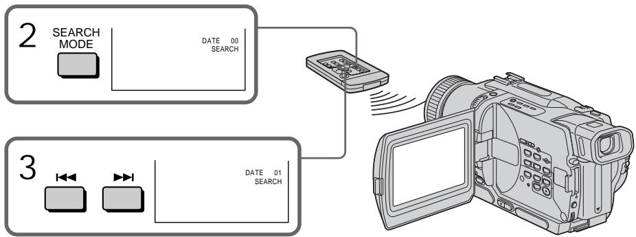 SONY DCR-TRV530E - Searching a recording by date – Date search - 3