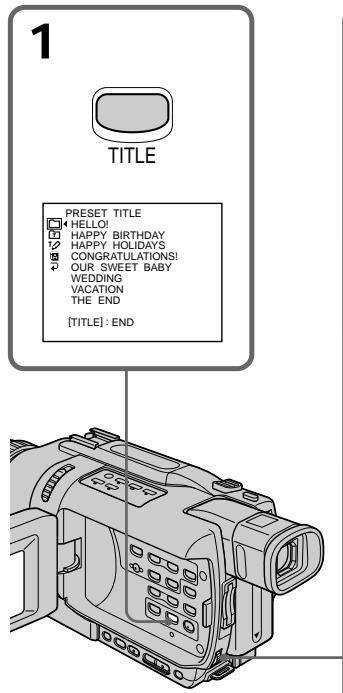 1 TITLE PRESET TITLE HELLO! HAPPY BIRTHDAY HAPPY HOLIDAYS CONGRATULATIONS! OUR SWEET BABY WEDDING VACATION THE END [TITLE]: END
