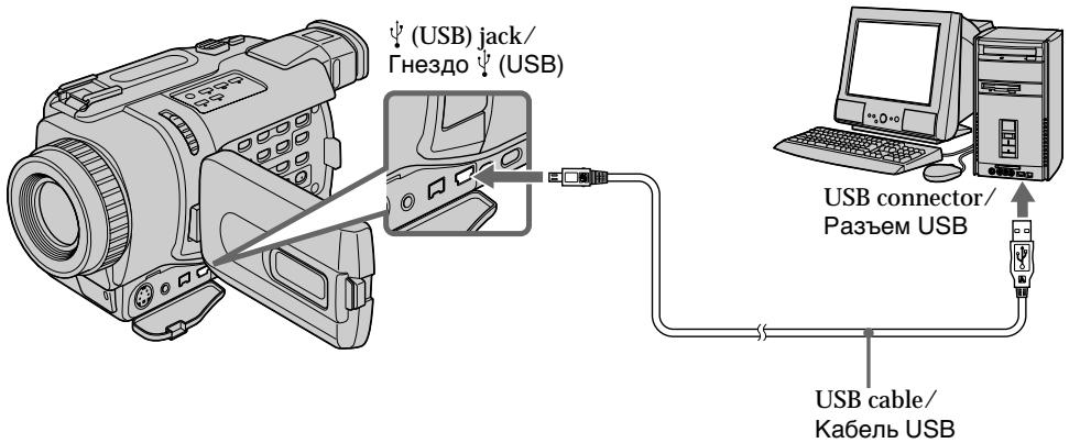 ↓ (USB) jack/ Гнездо ↓ (USB) USB connector/ Разъем USB USB cable/ Кабель USB