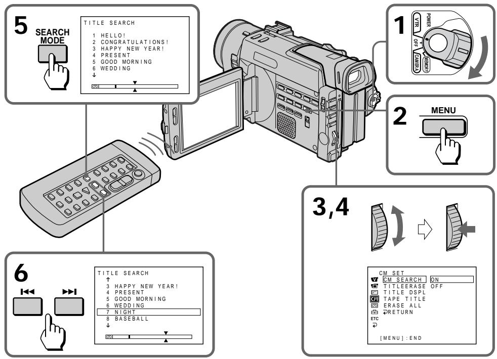 SONY DCR-TRV890E - Поиск границ на записанной ленте с помощью титра – поиск титра - 1