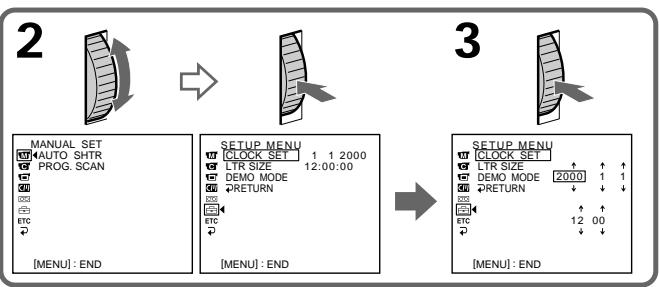 SONY DCR-VX2000E - Resetting the date and time - 2