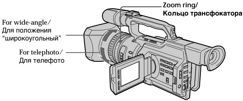 SONY DCR-VX2000E - ДлгТрансфокаци nnomоью Кольca Трансфокатopa - 1
