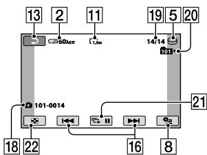 SONY DCR-SR35E - Ενδείξεις που εμφανίζονται κατά τη διάρκεια της εγγραφής/αναπαραγωγής - 4