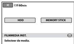 60min HDD MEMORY STICK FILMMEDIA INST. Selecteer de media.