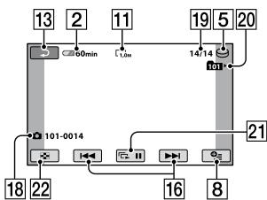 SONY DCR-SR35E - Aanduidingen die worden weergegeven tijdens het opnemen/afspelen - 4