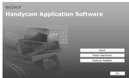 SONY Handycam Application Software Install Product Replatings Handycam Handbook Get