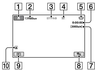 SONY DCR-SR35E - Ενδείξεις που εμφανίζονται κατά τη διάρκεια της εγγραφής/αναπαραγωγής - 1