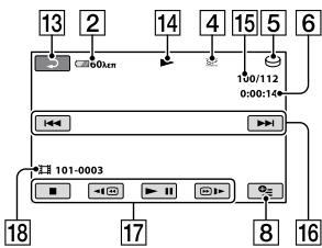 SONY DCR-SR35E - Ενδείξεις που εμφανίζονται κατά τη διάρκεια της εγγραφής/αναπαραγωγής - 3