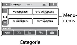60min STBY BP ? VERWJDEREN FOTO VÄSTLEGGEN 1/2 FILM KÖPIEREN FOTO KÖPIEREN Menu-items OVERG Categorie