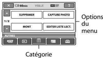 SONY HDR-CX11E - Utilisation du HOME MENU - 1