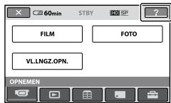 SONY HDR-CX11E - De uitleg over het HOME MENU (HELP) weergeven - 1