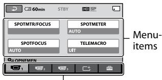 SONY HDR-CX11E - Gebruiken van OPTION MENU - 1
