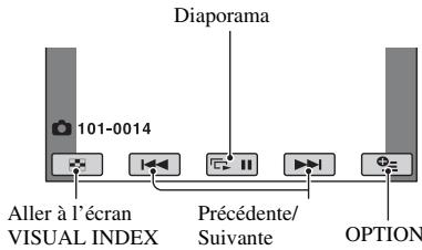 Diaporama 101-0014 Aller à l'écran VISUAL INDEX Précédente/ Suivante OPTION