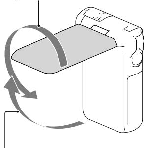 SONY HDR-GW77E - Regulacja kąta panelu LCD - 1