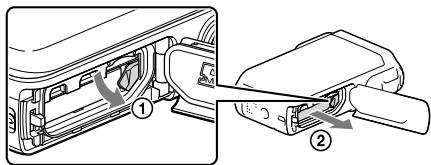 SONY HDR-GW77E - Az akkumulátor eltávolítása - 1