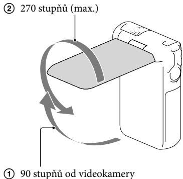SONY HDR-GW77VE - Úprava úhlu panelu LCD - 1