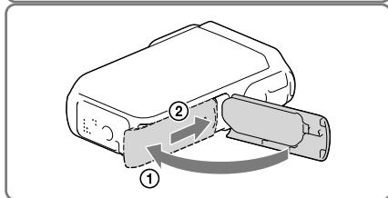 SONY HDR-GW77VE - Otevřete kryt akumulátoru/paměťové karty/konektoru. - 3
