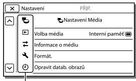 SONY HDR-GW77VE - Rychlé vyhledání položky nabídky - 1