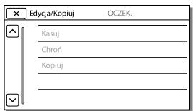 SONY HDR-GW77VE - Gdy nie można wybrać jakiejś opcji menu - 1