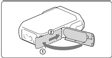 SONY HDR-GW77VE - Vložte batériu. - 2