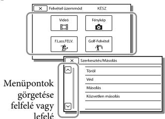 SONY HDR-PJ660 - A menuk használata - 3