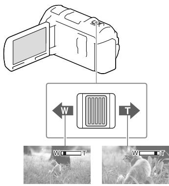 SONY HDR-PJ660 - A motoros zoom karját mozgatva nagyíthatja vagy kicsinyítheti a kép méretét. - 1