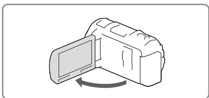 SONY HDR-PJ660 - Evεργοποίηση τής βίντεοκάμερας και ρύθμιοη τής ημερομηνίας και τής ωρας - 1