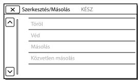 SONY HDR-PJ660 - Ha a menüpont kivalasztása nem lehetséges - 1