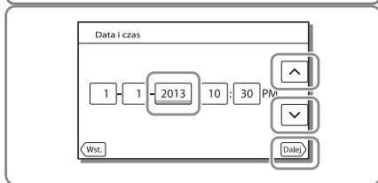 SONY HDR-PJ660 - Włączanie zasilania iustawianie daty i godziny - 4