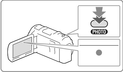SONY HDR-PJ660 - A fókusz beallitásához nyomja le enyhén a PHOTO gombot, majd nyomja le teljesen a gombot. - 2